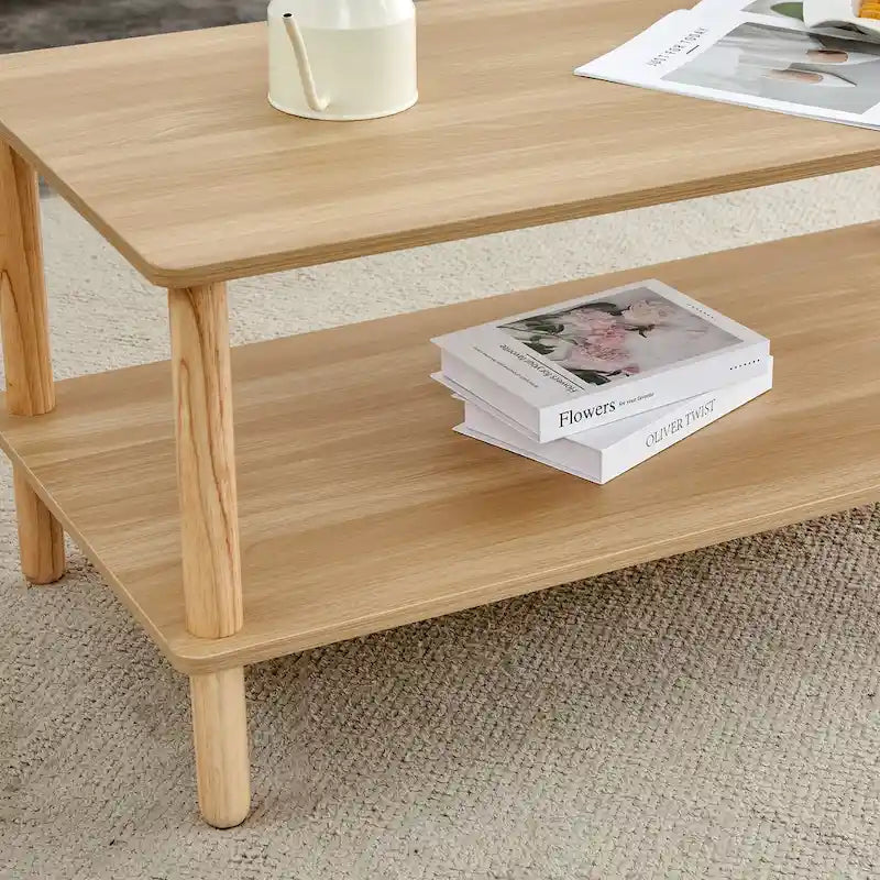 Living Room Rectangular 2-Tier Coffee Table