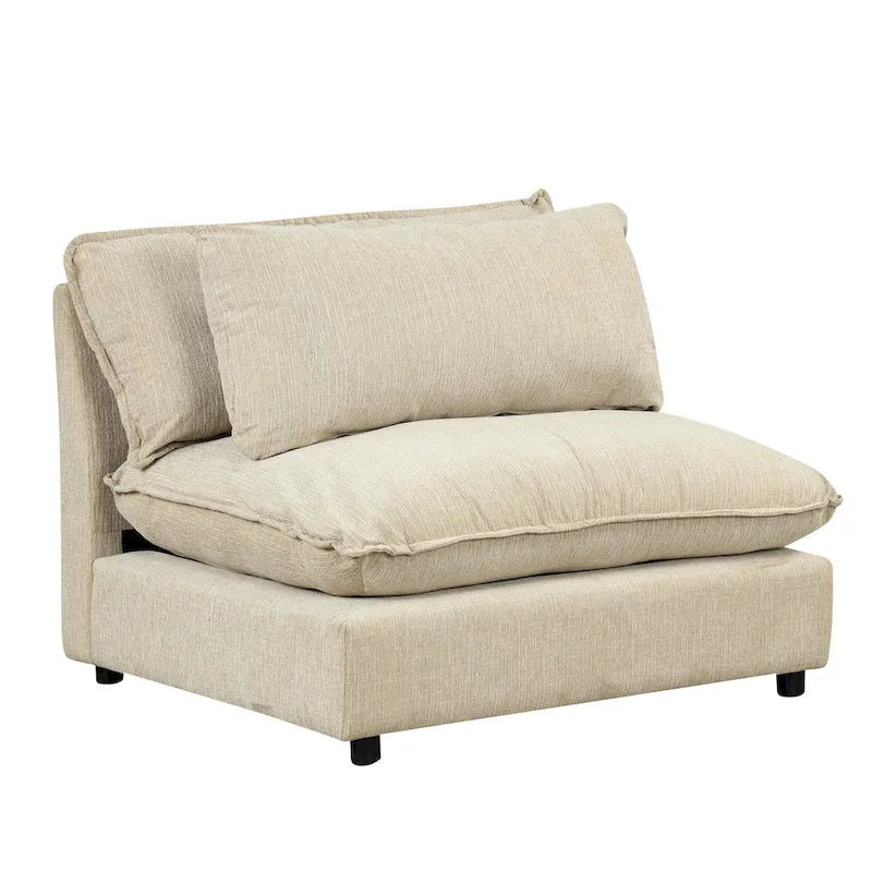 128inch Sectional Sofa Cloud Sofa Chenille Upholstered Sofa