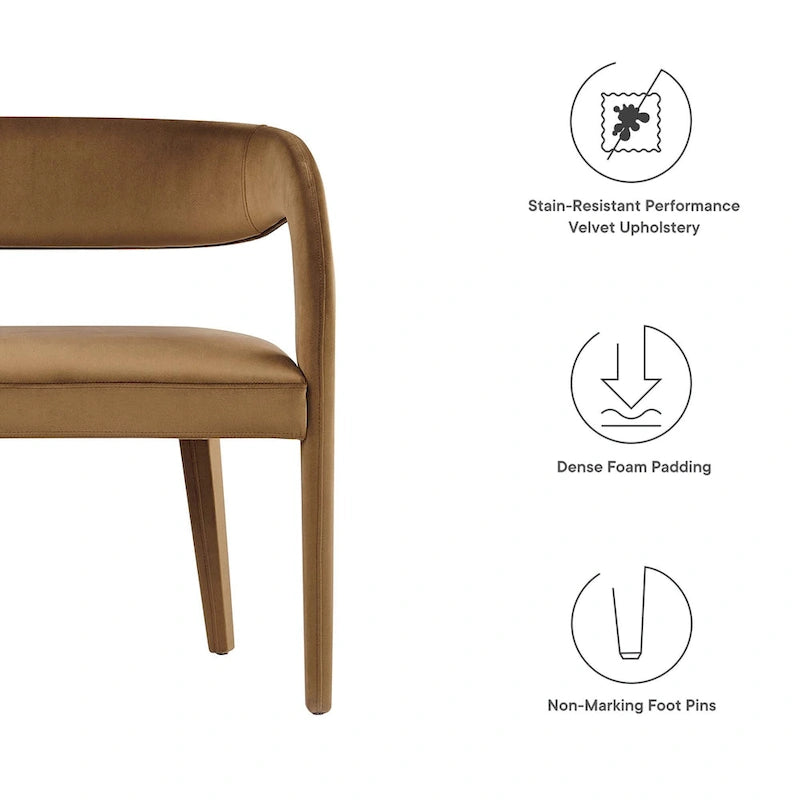 Velvet Accent Bench