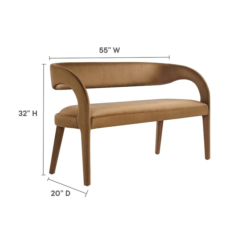 Velvet Accent Bench