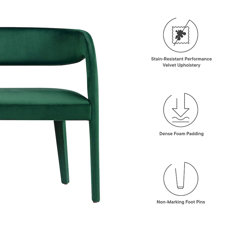 Velvet Accent Bench