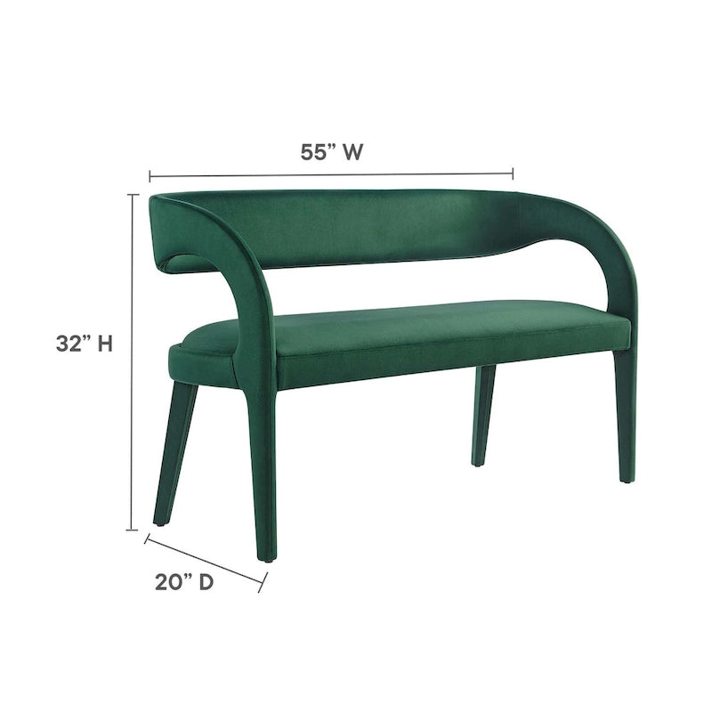 Velvet Accent Bench