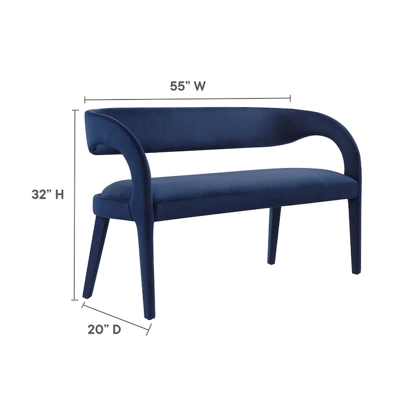 Velvet Accent Bench