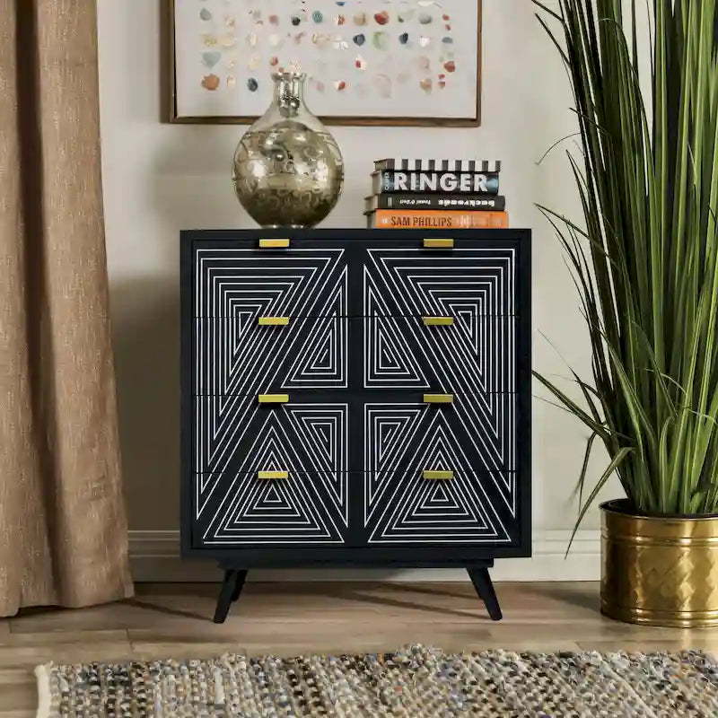 Mid-Century Modern 4-Drawer Mini Chest