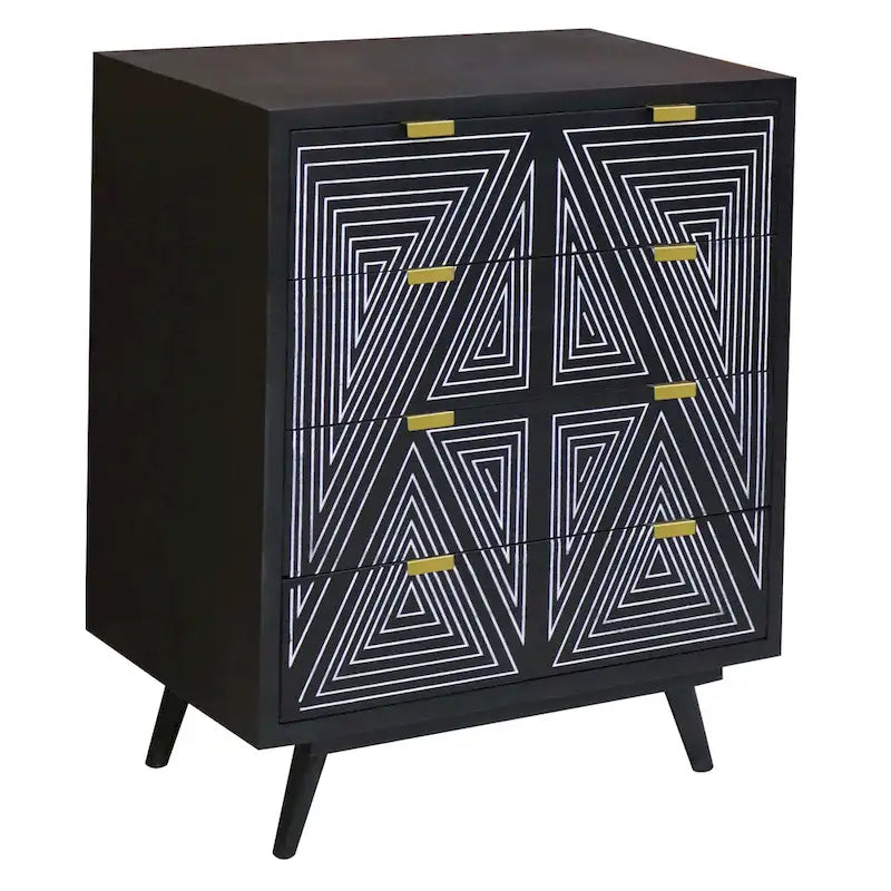 Mid-Century Modern 4-Drawer Mini Chest