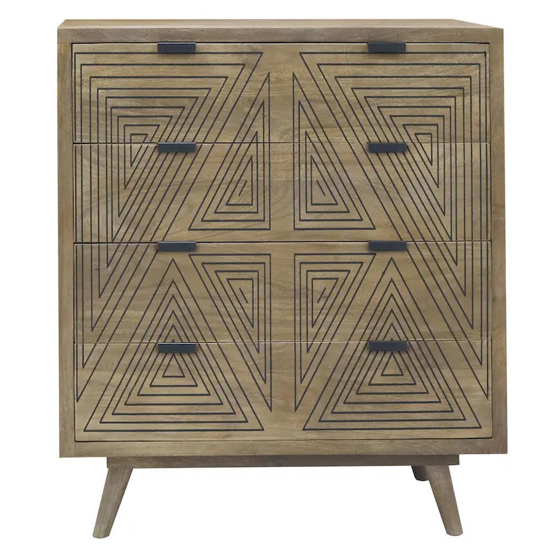 Mid-Century Modern 4-Drawer Mini Chest