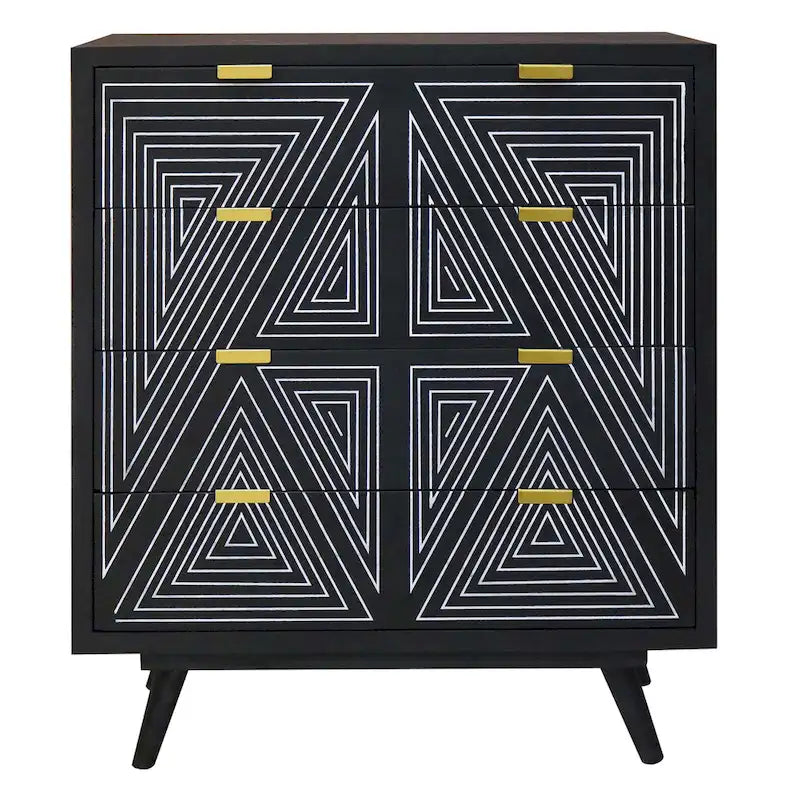 Mid-Century Modern 4-Drawer Mini Chest