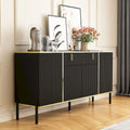 4-Door Kitchen Sideboard with 2 Top Drawers and Accent Storage