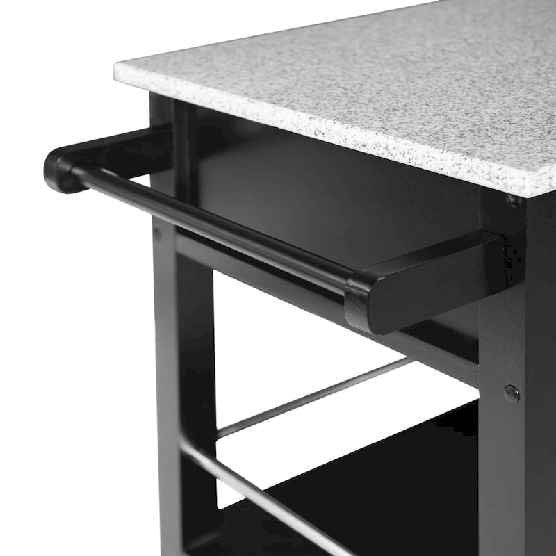Elaine Mobile Kitchen Cart with Granite Top
