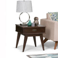 Solid Hardwood 22" Rectangle Mid-Century Modern End Table