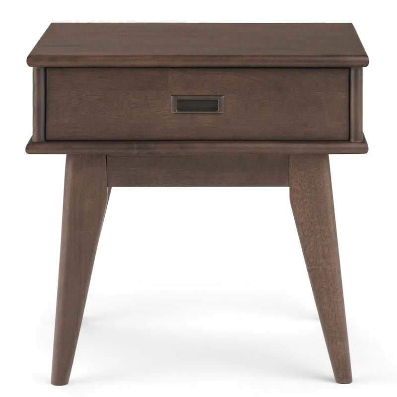 Solid Hardwood 22" Rectangle Mid-Century Modern End Table