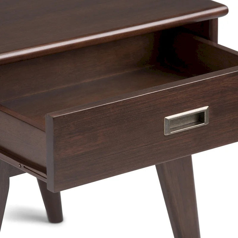 Solid Hardwood 22" Rectangle Mid-Century Modern End Table