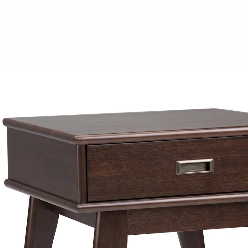 Solid Hardwood 22" Rectangle Mid-Century Modern End Table