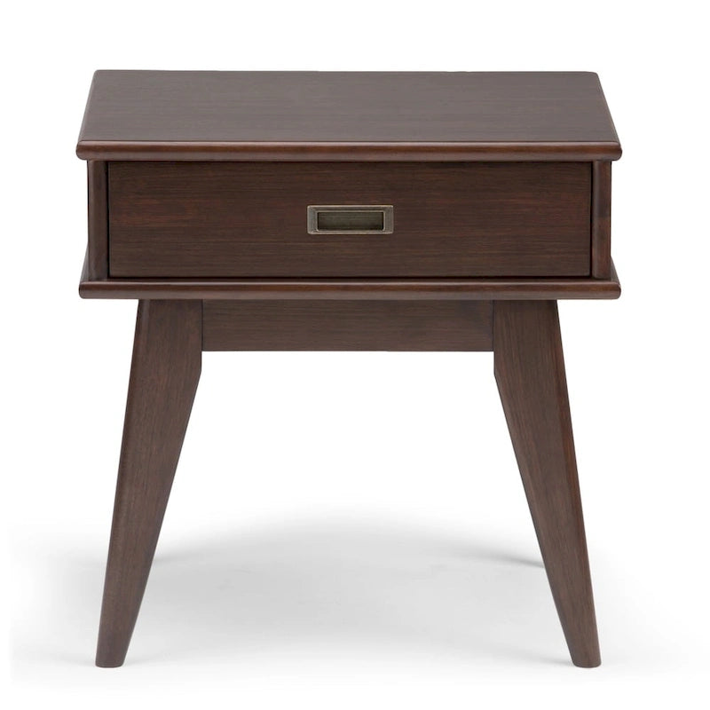 Solid Hardwood 22" Rectangle Mid-Century Modern End Table