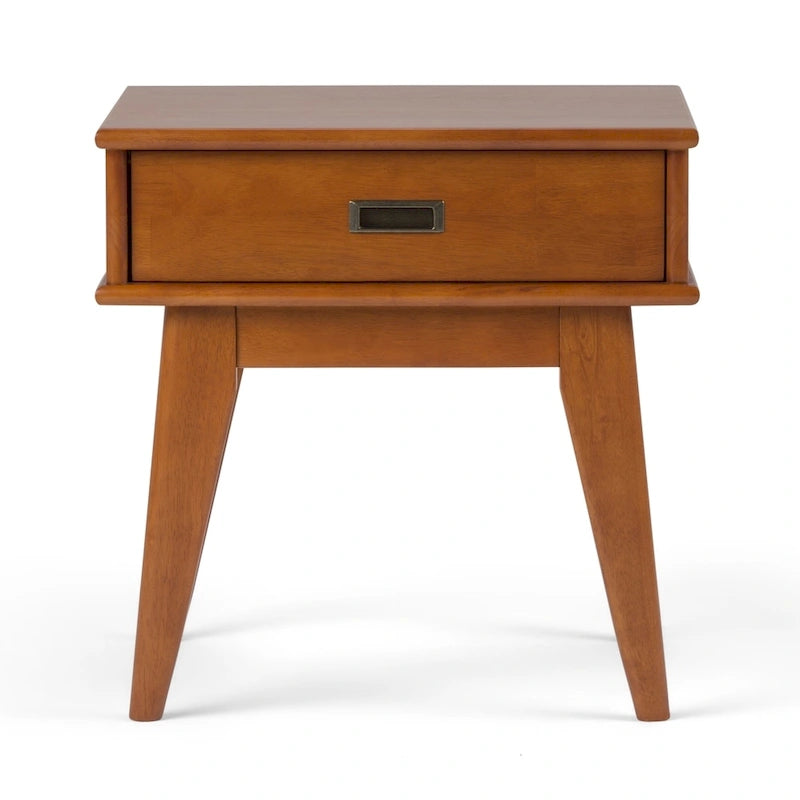 Solid Hardwood 22" Rectangle Mid-Century Modern End Table