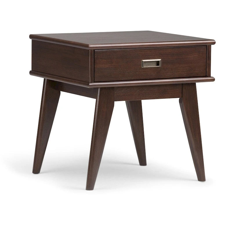 Solid Hardwood 22" Rectangle Mid-Century Modern End Table