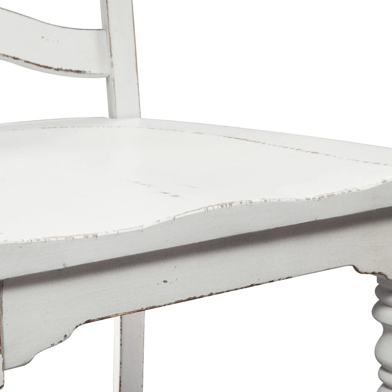 Magnolia Manor Antique White Weathered Bark 3 Piece Drop Leaf Set