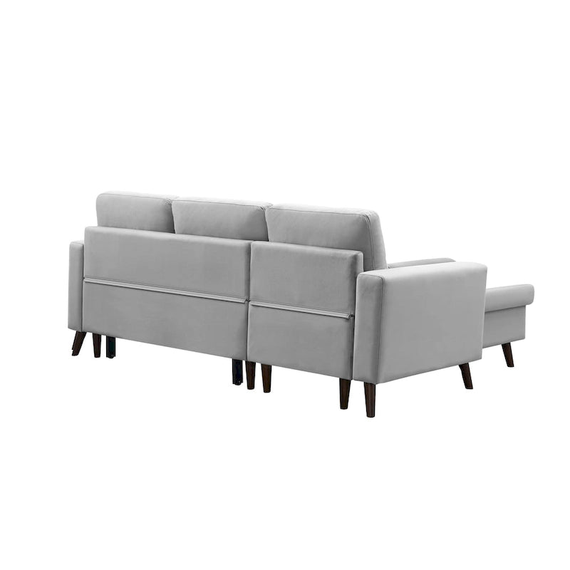 88 Reversible Pull out Sleeper Sectional Storage Sofa Bed,Corner sofa-bed with Storage Chaise Left/Right Handed Chaise