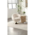 Velvet 360° Swivel Right Cuddle Barrel Accent Chair