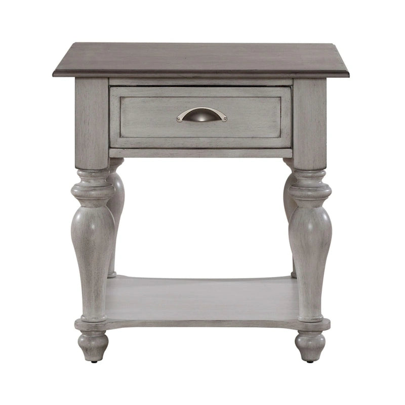 Rustic Wood Cocktail Table Set with Storage