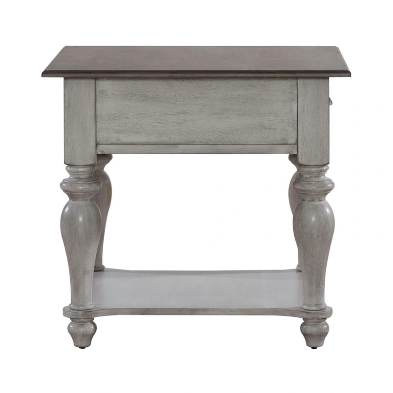 Rustic Wood Cocktail Table Set with Storage