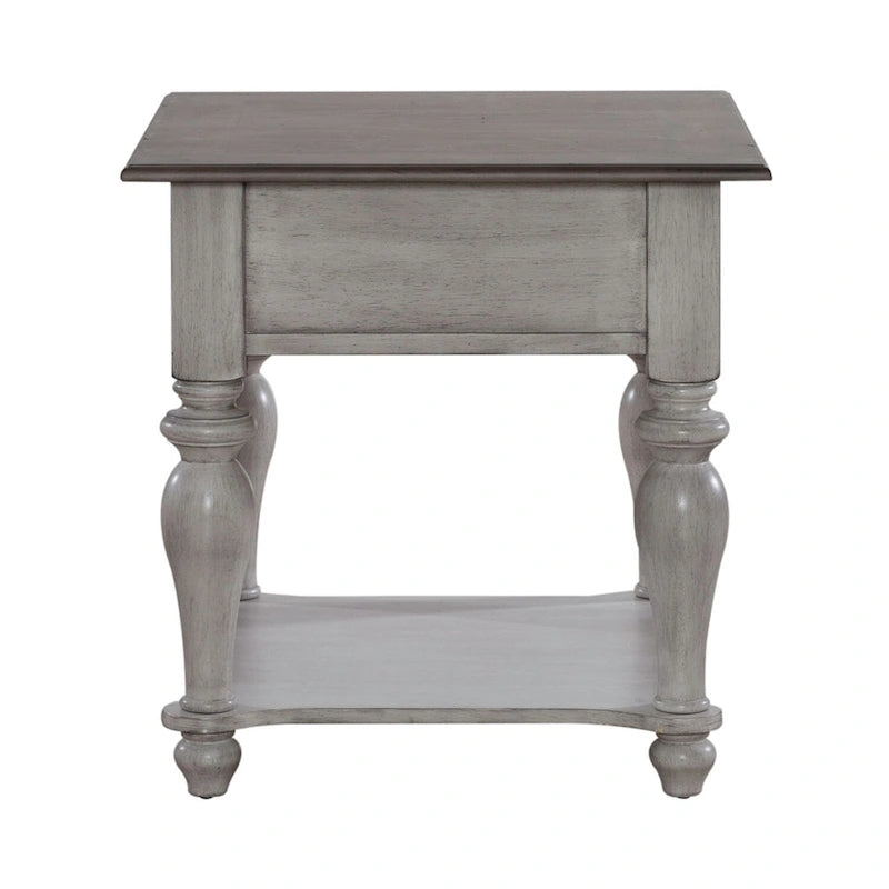Rustic Wood Cocktail Table Set with Storage