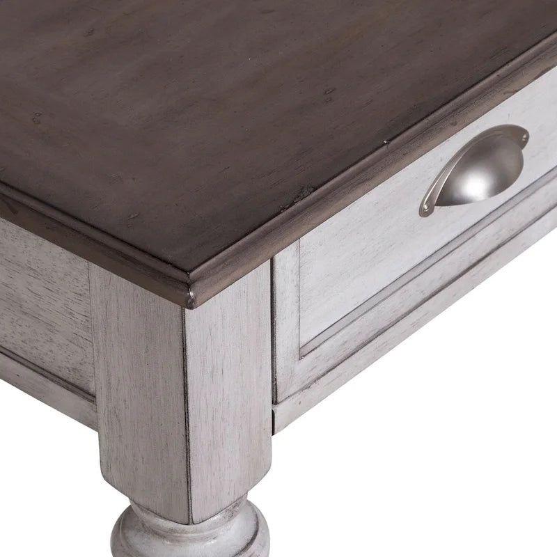 Rustic Wood Cocktail Table Set with Storage
