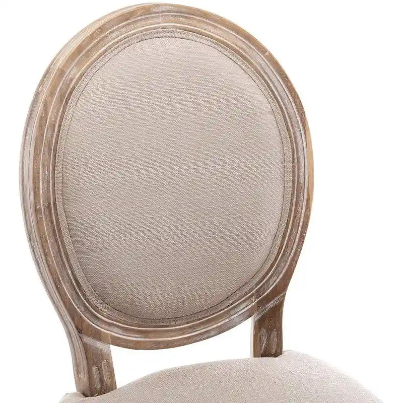 French Vintage Upholstered Dining Side Chair Set of 2