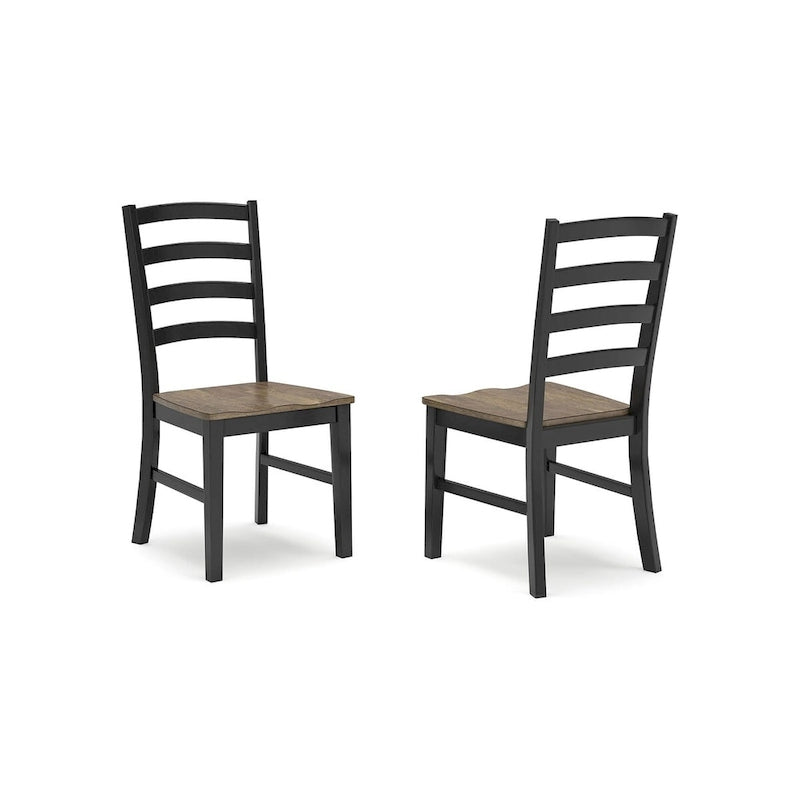 Brown and Black Dining Chair