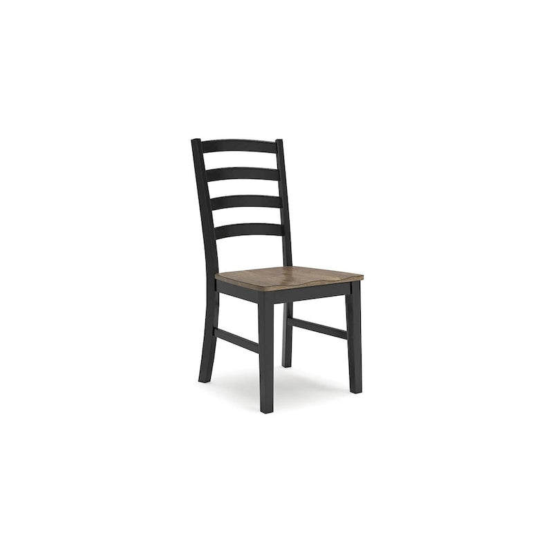 Brown and Black Dining Chair