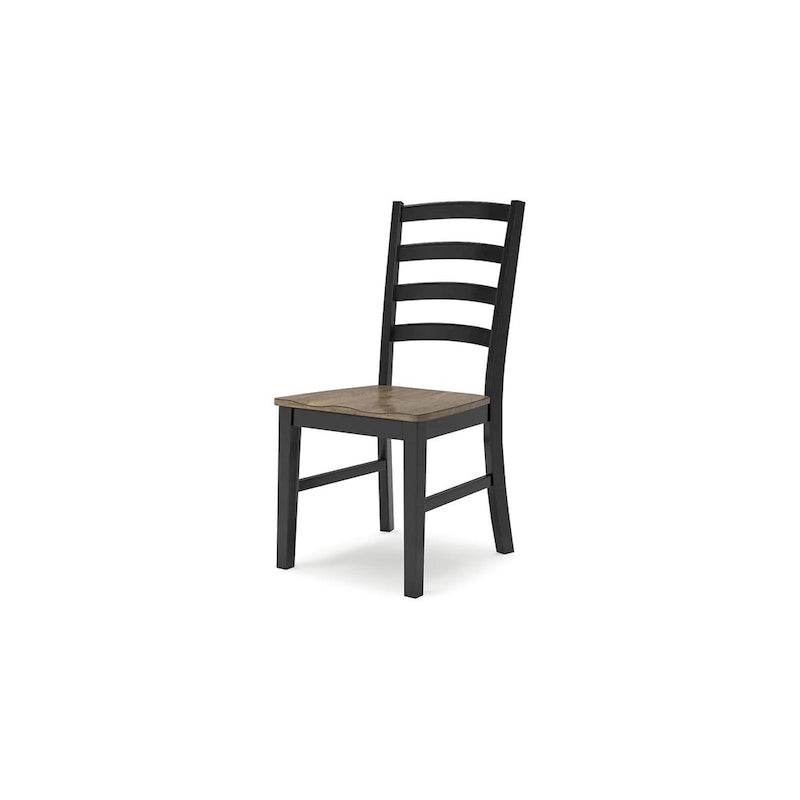 Brown and Black Dining Chair