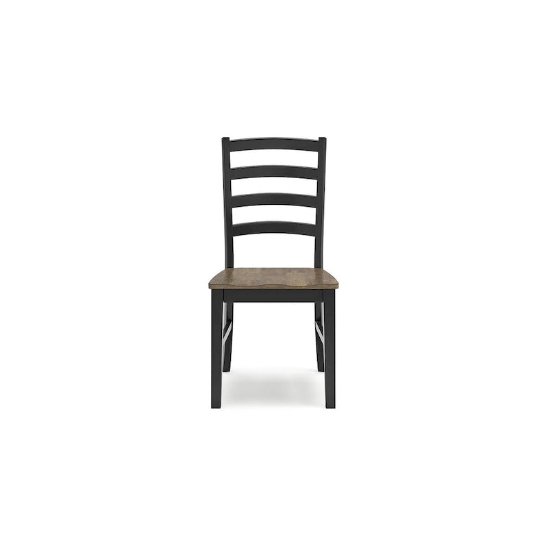 Brown and Black Dining Chair