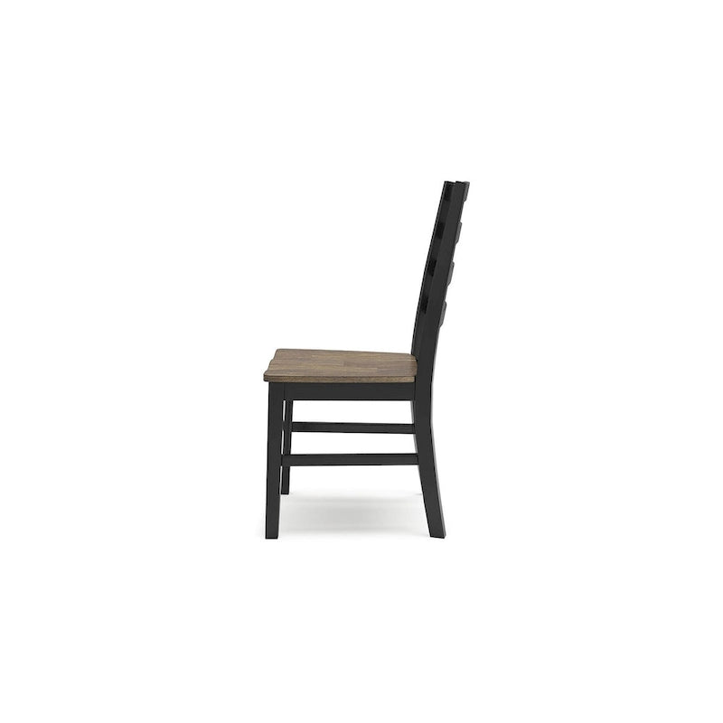 Brown and Black Dining Chair