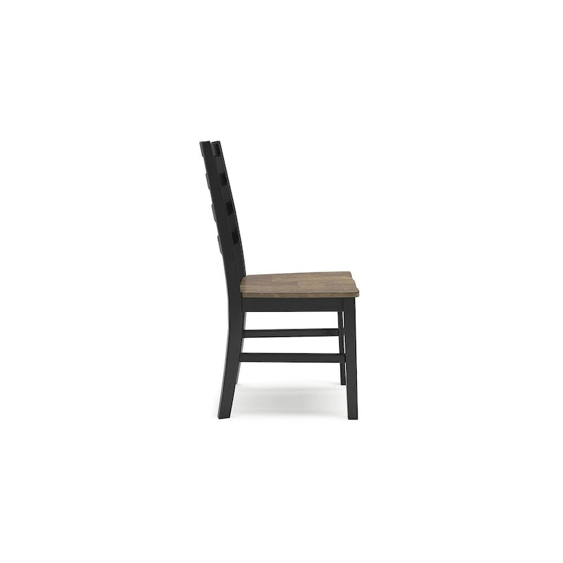 Brown and Black Dining Chair