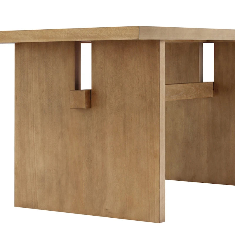 Briggs Modern Dining Table for 6, Small Rectangle Dining Table with Solid Wood Legs