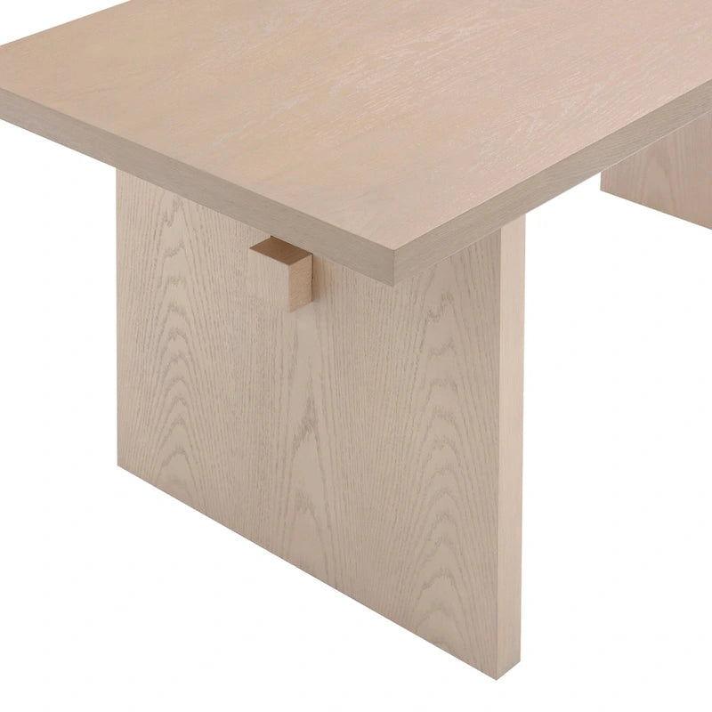Briggs Modern Dining Table for 6, Small Rectangle Dining Table with Solid Wood Legs
